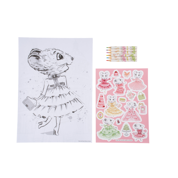 Claris The Chicest Mouse in Paris Colouring Set