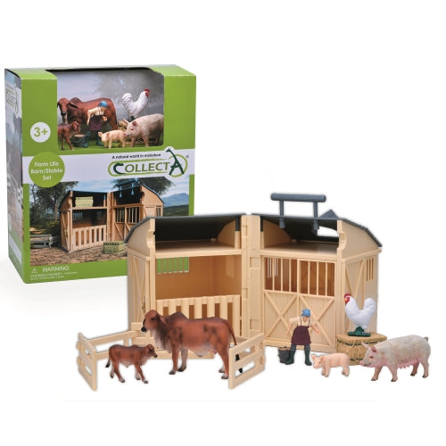 Farm Barn Stable Set Folding - Collecta