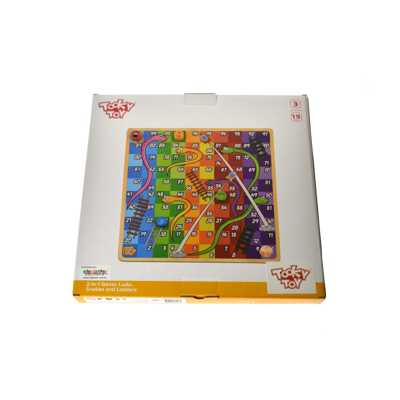 2 in 1Wooden Ludo and Snakes and Ladders