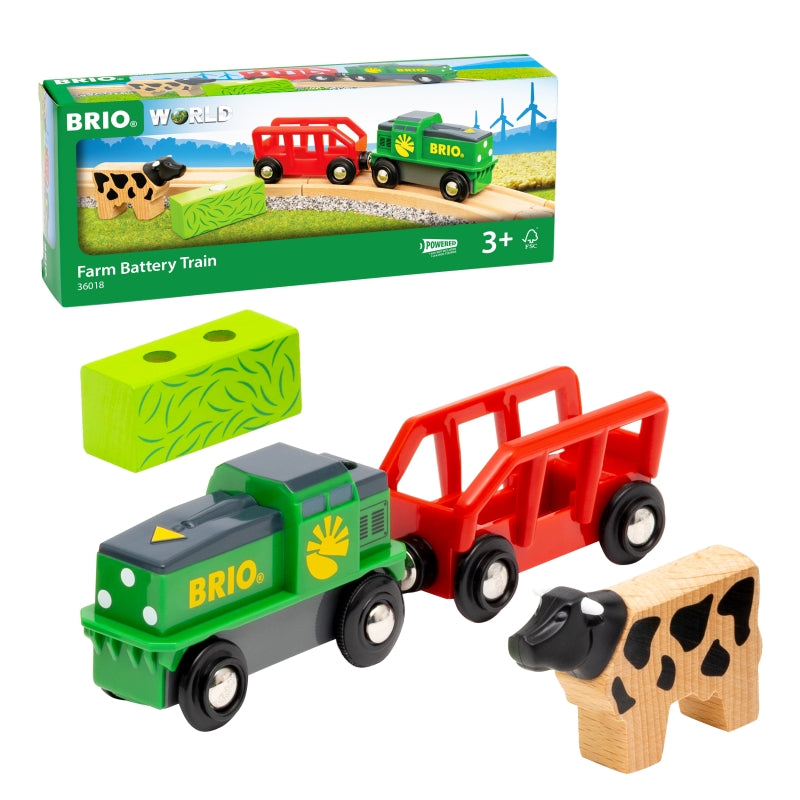 Farm Battery Train 4 pc - Brio