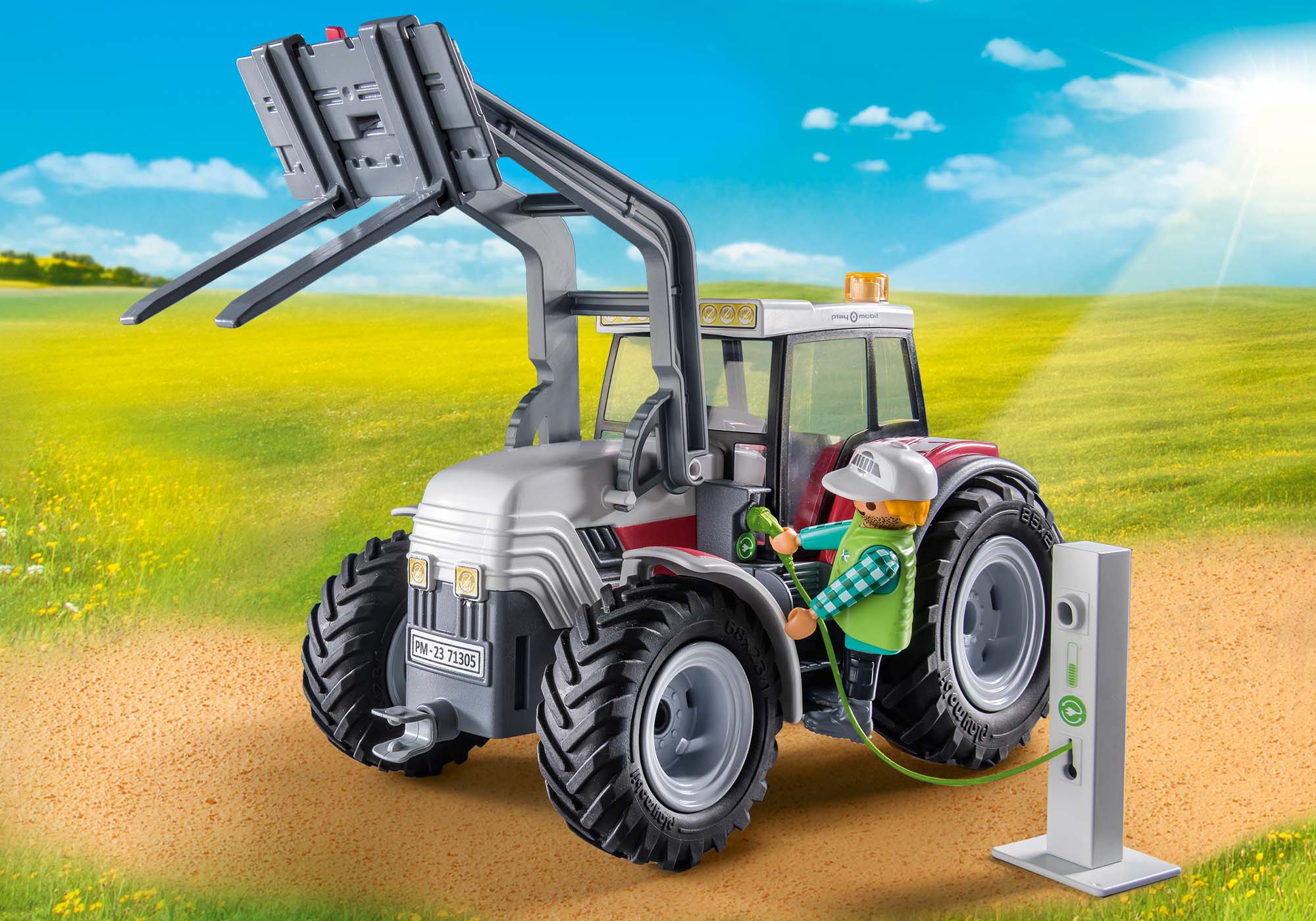 Large Tractor with Accessories - Playmobil