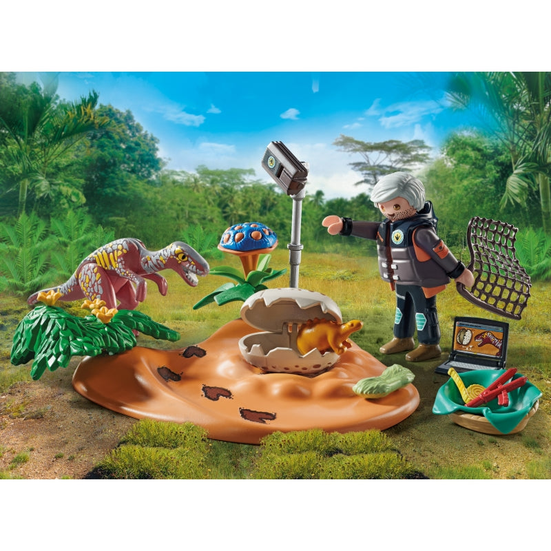 Stegosaurus Nest with Egg Thief - Playmobil