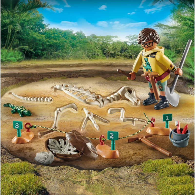 Archaeological Dig with Dino Skeleton - Playmobil