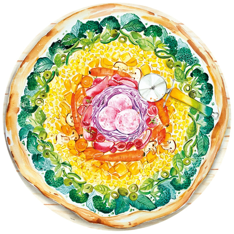 Circle of Colours Pizza 500pc Puzzle - Ravensburger