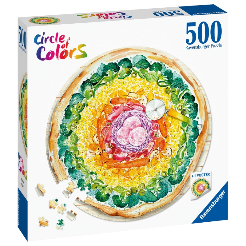 Circle of Colours Pizza 500pc Puzzle - Ravensburger