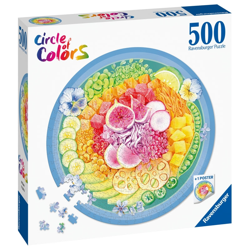 Circle of Colours Poke Bowl 500pc Puzzle - Ravensburger