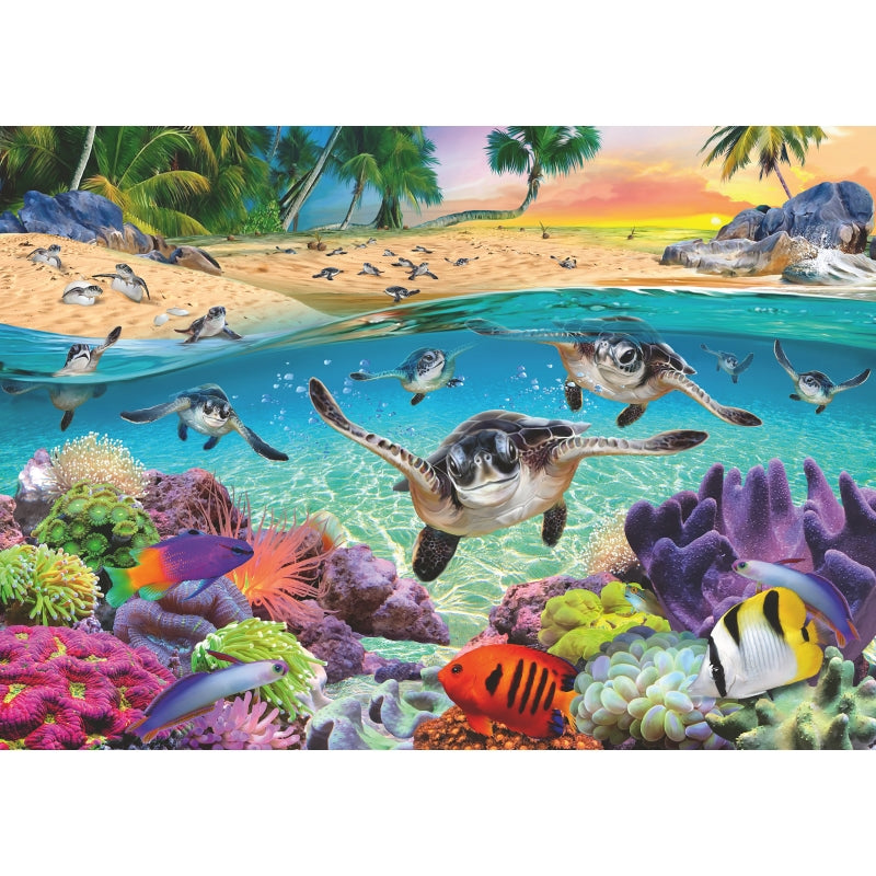 Race of the Baby Sea Turtles Large Format 500pc - Ravensburger