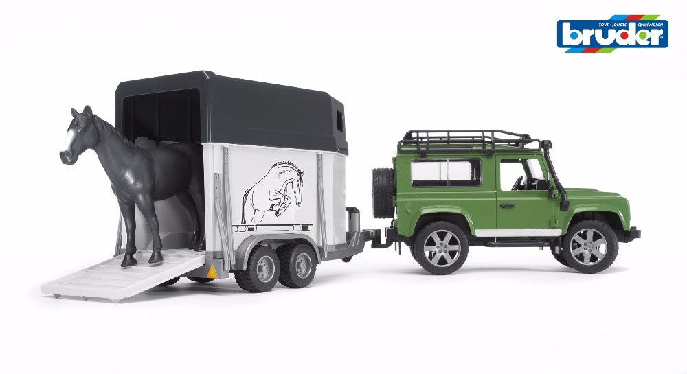 Land Rover Defender s/wagon w/horse 1:16 - Bruder