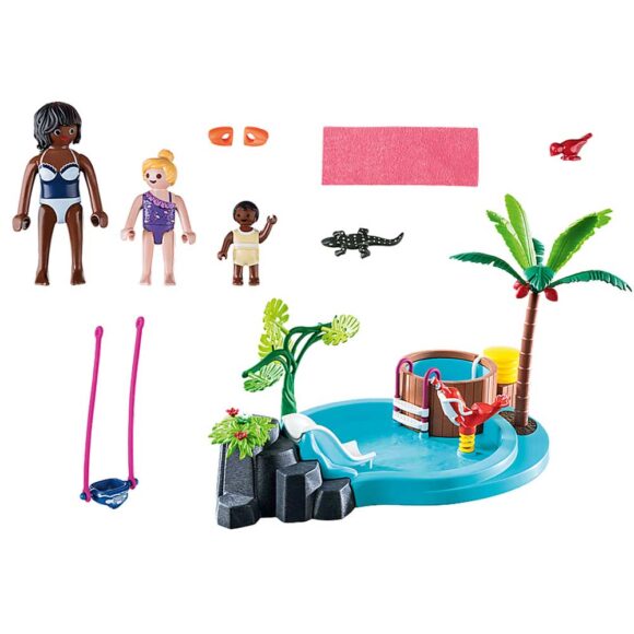 Playmobil pool 2024 with slide