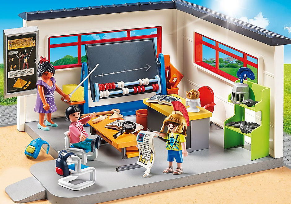 Furnished School Building from Playmobil Review - Outnumbered 3 to 1