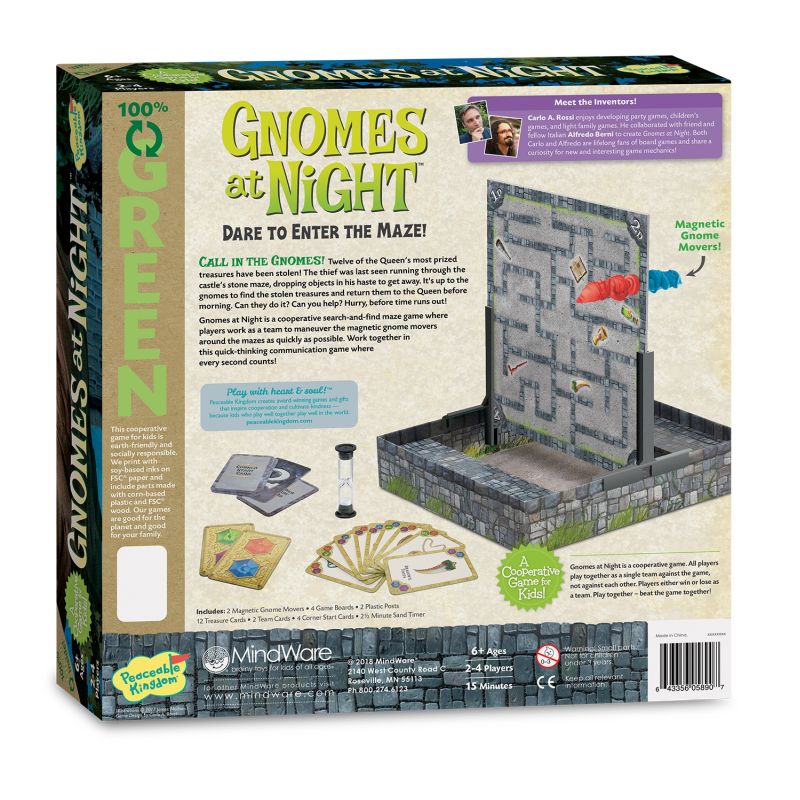 Gnomes At Night Co-Op Board Game - Peaceable Kingdom