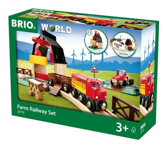 Wooden farm sale train set