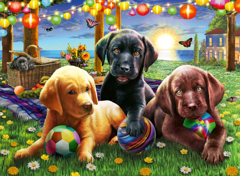 Puppy Picnic 100pc Puzzle - Ravensburger